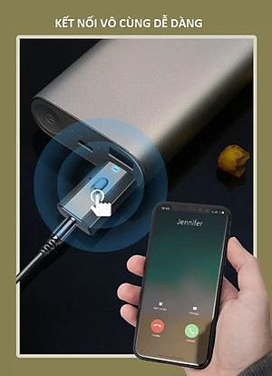 Thiết bị thu phát âm thanh Usb bluetooth 5.0 đa chức năng jack cắm 3.5mm cho loa, Tivi, máy tính, laptop, xe ô tô tặng kèm que chọc sim, Hàng Chính Hãng