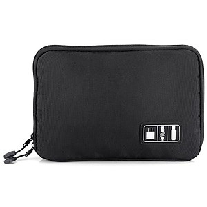 Túi đựng phụ kiện nhiều ngăn vải Nylon chống thấm nước cho Cáp sạc di động, Sạc dự phòng, điện thoại, tai nghe, thẻ nhớ - Hàng chính hãng
