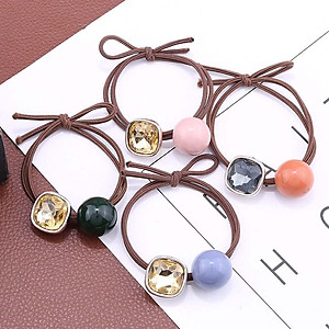 Dây buộc tóc nữ macaron [Set 4 dây] NASI dễ thương phong cách hàn quốc thun cột tóc nữ co giãn tốt phụ kiện tóc