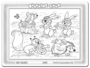 Xếp hình Tia Sáng Chuột , thỏ, sóc và nhím  (30 Mảnh Ghép) - Tặng kèm tranh tô màu cho bé