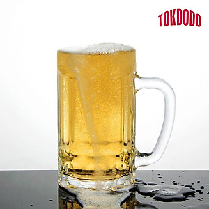 Combo 6  Ly Thủy Tinh Có Quai Cầm 380ml TOKDODO-ZB18 Chuyên Làm Ly Uống Bia