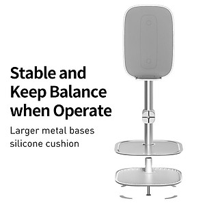 Bộ đế giữ điện thoại/ Tablet để bàn tích hợp sạc nhanh không dây Baseus Literary Youth Desktop Bracket (Telescopic + 15W Wireless Charging) - Hàng Chính Hãng