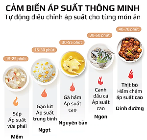 Nồi Áp Suất Điện Olivo PC60 Ruột Inox 6L Thương Hiệu Mỹ Gồm 16 Chức Năng Công Suất 1000 W - Hàng Chính Hãng