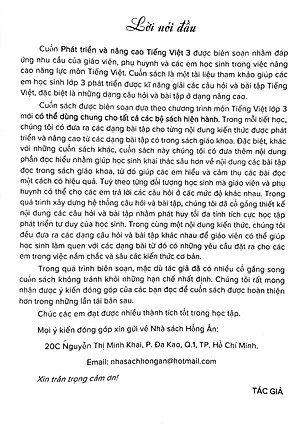 Phát Triển Và Nâng Cao Tiếng Việt 3 (Biên Soạn Theo Chương Trình Giáo Dục Phổ Thông Mới)