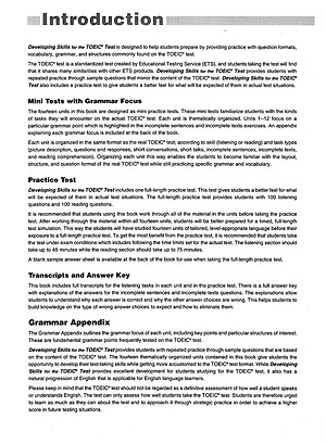 Developing Skills For The Toeic Test