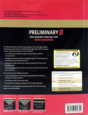 Cambridge English Preliminary - Preliminary English Test 8 with Answers (reprint edition)