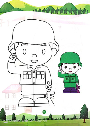 Bé Tô Màu Chú Bộ Đội