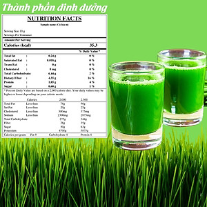 Bột cỏ lúa mì hữu cơ sấy lạnh Dalahouse - Nguyên chất, không đường