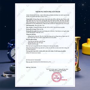 Kẹo Dẻo Melatonin Hỗ Trợ Giấc Ngủ Ngon Sleep Well Gummies & Hỗ Trợ Giảm Căng Thẳng Vị Việt Quất Kết Hợp Vitamin B6 Coolvita – (60 viên x 3g)/hộp