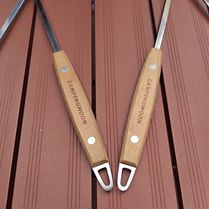 Đồ cắm trại bộ 8 xiên nướng BBQ campingmoon campoutvn du lịch dã ngoại có túi sang trọng đựng kèm glamping không rỉ sét hợp vệ sinh A185