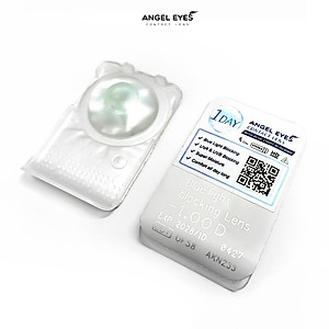 Lens 1 ngày trong suốt Angel Eyes cho mắt nhạy cảm có độ cận từ 0 đến 10 độ chống ánh sáng xanh