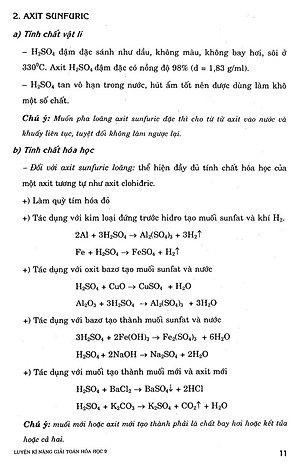 Sách Luyện Kỹ Năng Giải Toán Hóa Học 9