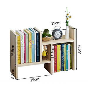 Giá sách gỗ mini để bàn lắp ghép MS 02 tiện dụng