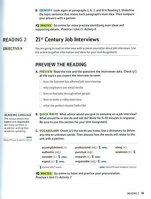 Q: Skills For Success: Level 3: Reading And Writing Student Book With iQ Online Practice - 3rd Edition