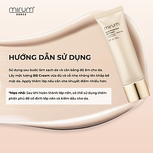 Kem BB 6in1 Mirum làm trắng da, chống lão hoá, dưỡng ẩm, chống tia UV, Lót và nền 50g Mirum Multi Protection BB cream SPF30/PA++ 
