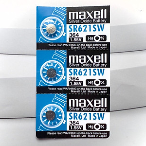 Vỉ 5 Viên Pin SR621SW / 364 Maxell 1.55V Cho Đồng Hồ Đeo Tay
