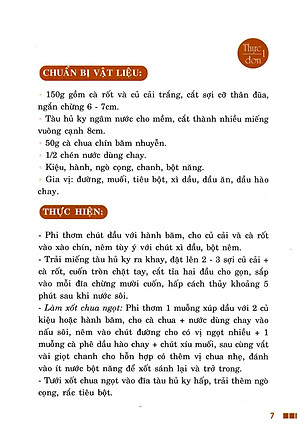 Sách Thực Đơn Cơm Chay 3 Món