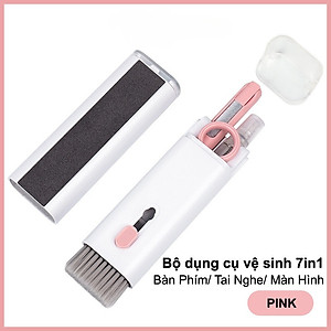 Bộ Dụng Cụ Vệ Sinh Tai Nghe, Bàn Phím, Máy Tính Đa Năng 7 Trong 1, Nhỏ Gọn, Tiện Lợi , Bộ Vệ Sinh Laptop Đa Năng 7 in 1 7in1 Cao Cấp Vệ Sinh Tai Nghe, Điện Thoại, Màn Hình, Máy ảnh Nhựa Abs Cao Cấp Dùng Cho / Airpods / iPhone / iPad Quà - Hàng Nhập Khẩu