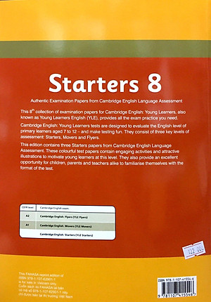 Sách Cambridge Young Learner English Test Starters 8: Student Book