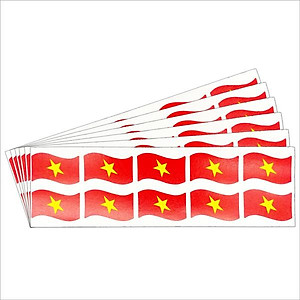 Bộ 5 Sticker Hình Lá Cờ Việt Nam - HFP 4