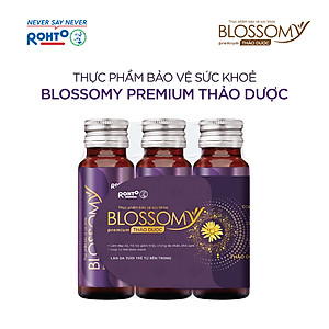 Nước uống collagen thảo dược giúp đẹp da, hỗ trợ ngủ ngon Blossomy Premium lốc 03 chai x 50ml