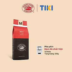 [ Mua 3 tặng 1] Cà phê Rang xay Moka Highlands Coffee 200g