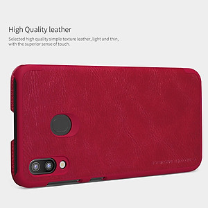 Bao Da Da Bò Cho Samsung Galaxy M20 hiệu Nillkin Qin Có Ngăn Đựng Thẻ - Hàng Chính Hãng