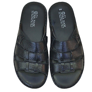 Dép Nam Quai Ngang TiTi ĐÔ Da Bò Thật Cao Cấp DNA2119