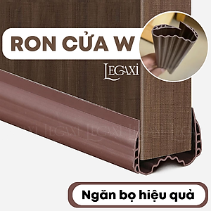 1 Mét ron cửa W loại vừa 4x4.5cm thanh chặn cửa, chắn khe hở chân cửa ngăn côn trùng, bụi, ngắn thoát hơi máy lạnh Legaxi