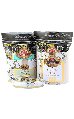 Trà xanh Ceylon Basilur ướp hoa nhài 100g (Hộp thiếc)