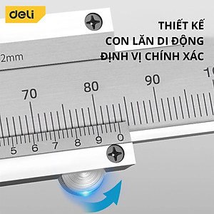 Thước Kẹp Cặp Cơ Khí Deli 150mm - 200mm - Chất Liệu Thép Cacbon Siêu Bền Chống Mòn Gỉ, Độ Chính Xác Cao - DL92200