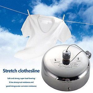 Stainless Retractable Clothesline Indoor Outdoor Laundry Hanger Rack 3.8m