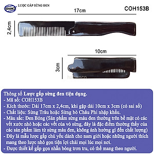 Lược Sừng Gấp Gọn - Loại Bỏ Túi Dành Cho Nam Thuận tiện Dễ sử dụng Tạo kiểu tóc - COH153B