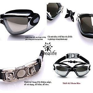 Kính Bơi Người Lớn Nam Nữ Cao Cấp miDoctor - Tặng Kèm Bịt Tai + Hộp Đựng Kính - Hàng Chính Hãng