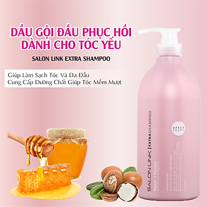 Dầu Gội Salon Link Extra Phục Hồi Tóc Nhật Bản 1000ml (Màu Hồng Nhạt) - Dành Cho Tóc Thường