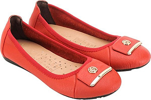 Giày Nữ Búp Bê Da Bò Huy Hoàng HT7910 - Cam