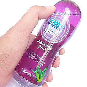 Gel Massage Durex 2 in 1 Hương Thơm Lô Hội - Mát Xa Toàn Thân - Bôi Trơn Quan Hệ + BCS Jex (1c) - Che Tên Sản Phẩm