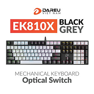 Bàn phím cơ DareU EK810X Black Grey Optical Switch - Hàng Chính Hãng
