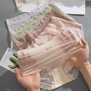 Combo 3 Quần lót nữ lụa tàng hình,đũng kháng khuẩn,co giãn 4 chiều,mềm mại,thoáng mát, cạp cao không lộ viền