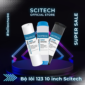 Bộ lõi số 1,2,3 10 inch (Lõi PP-UDF-CTO) - Dùng cho máy lọc nước RO, bộ lọc thô - Hàng chính hãng