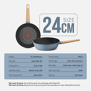 Chảo chống dính vân gỗ Elmich Nature EL-5947MG