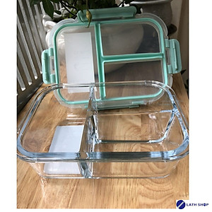 Hộp thủy tinh 3 ngăn Lock&Lock Glass Food Container dung tích 1040ml LLG458
