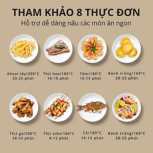 Nồi chiên không dầu thủy tinh Mishio MK373 - Dung tích 7 lít lòng nồi không bong tróc gỉ sét - Hàng chính hãng