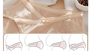 Quần lót bầu cạp chéo Azuno Chất Liệu Đũi Xước Thoáng Khí, Kháng Khuẩn Cho Mẹ