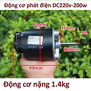 Động cơ từ Brushless phát điện 60w