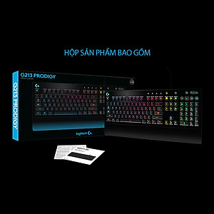 Bàn phím game có dây Logitech G213 Prodigy RGB Lightsync - Hàng chính hãng