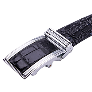 Thắt Lưng Nam Da Cá Sấu Gai Lưng Bản Lớn Huy Hoàng HT4224 - Đen