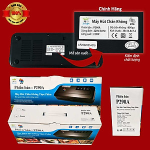 Máy Hút Chân Không Không Kén Túi Shineye P290A, Hút Khô và Hút Ướt, Công Suất Mạnh Mẽ 220W, Tặng Kèm 10 Túi Hút Chân Không, Hàng Chính Hãng
