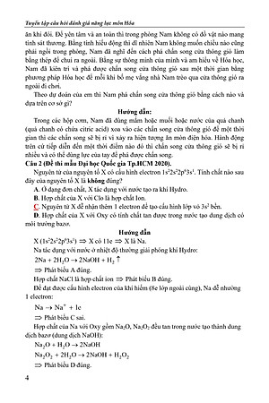 TUYỂN TẬP CÂU HỎI ĐÁNH GIÁ NĂNG LỰC MÔN HÓA