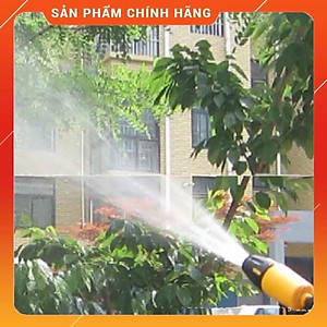 Bộ vòi xịt nước tưới cây đa năng tăng áp lực nước kèm dây tưới dạng lò xo co dãn 319814 loại 10m 